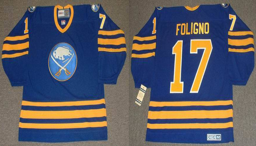 2019 Men Buffalo Sabres 17 Foligno blue CCM NHL jerseys